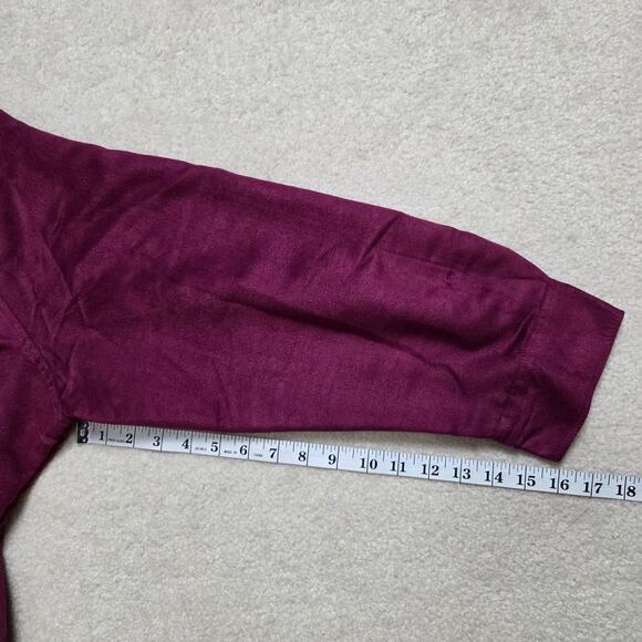 Woman Within 2X (26/28) Faux Suede Shirt Shacket Button Front Long Sleeve - Picture 11 of 16